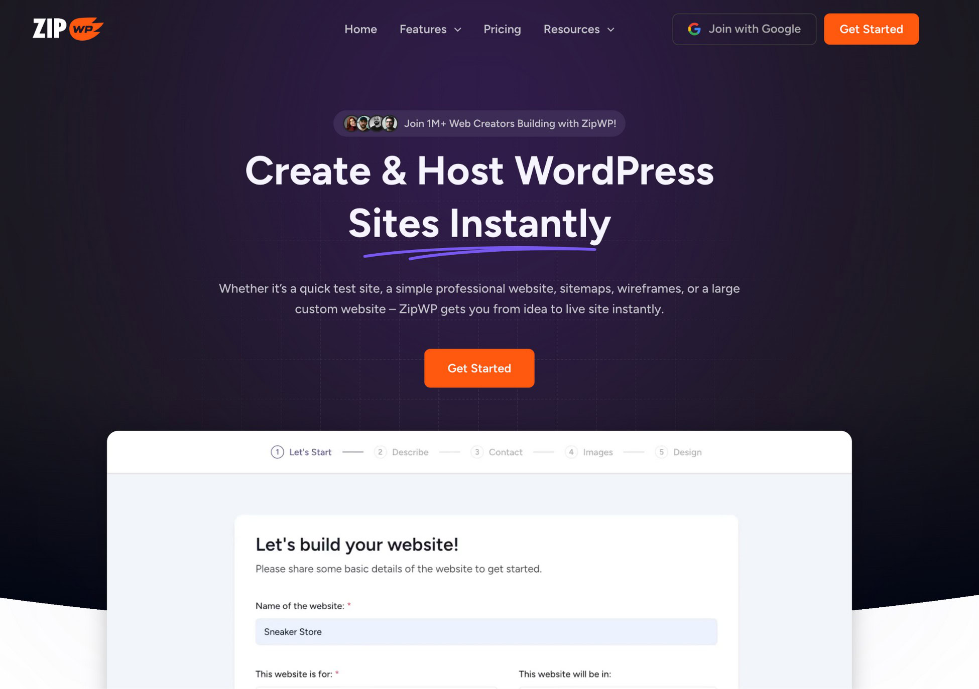 zipwp ai website builder