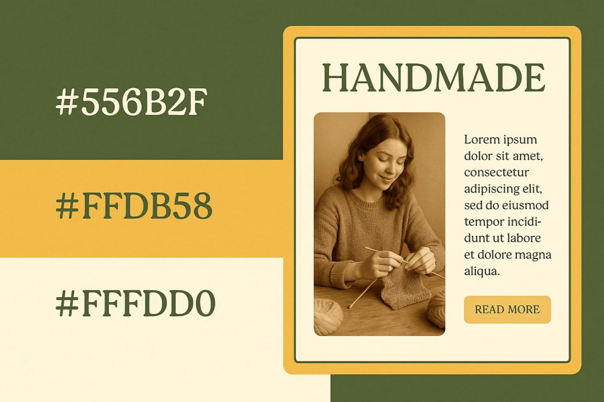 Olive, Mustard, and Cream