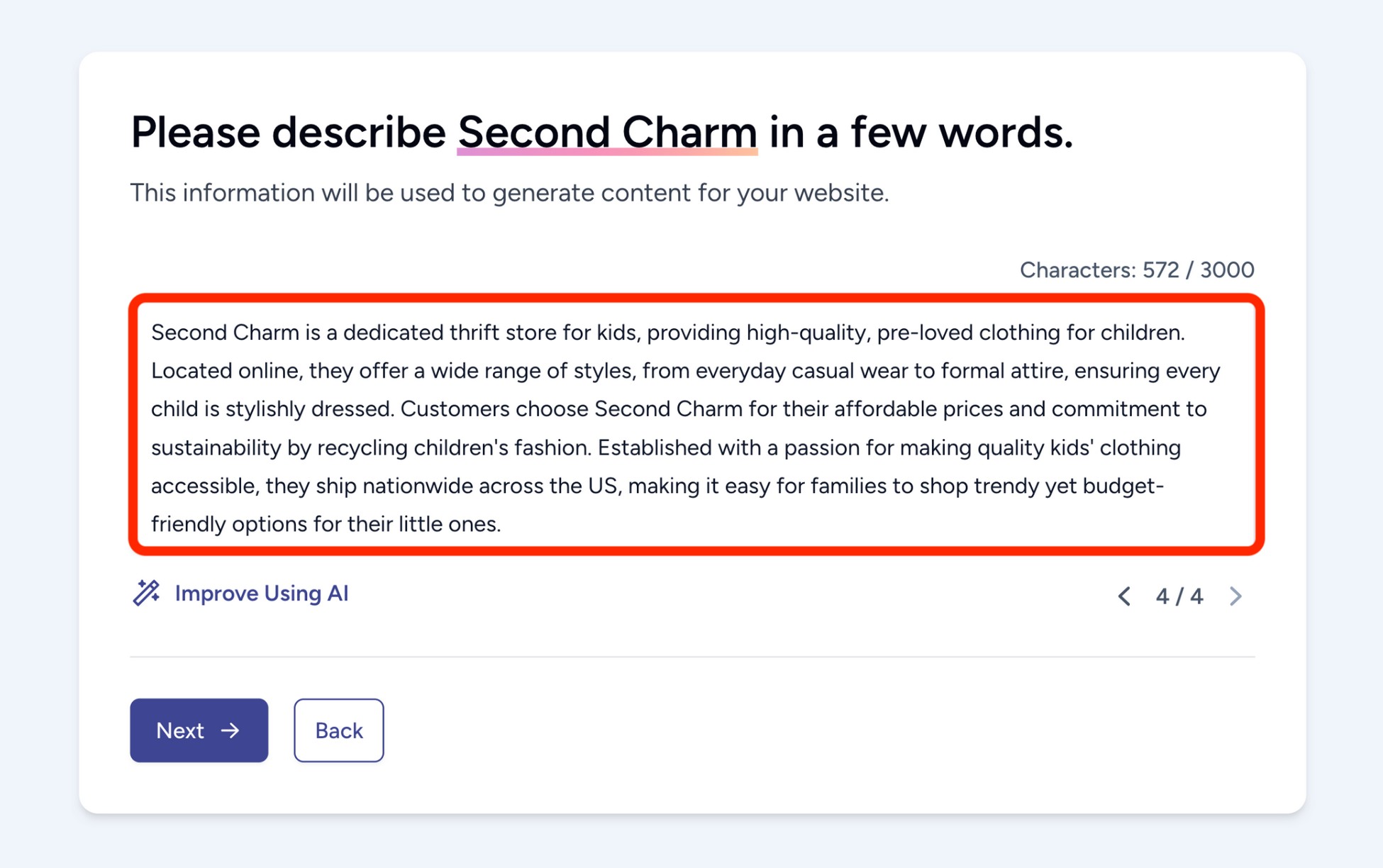 use ai to improve site copy