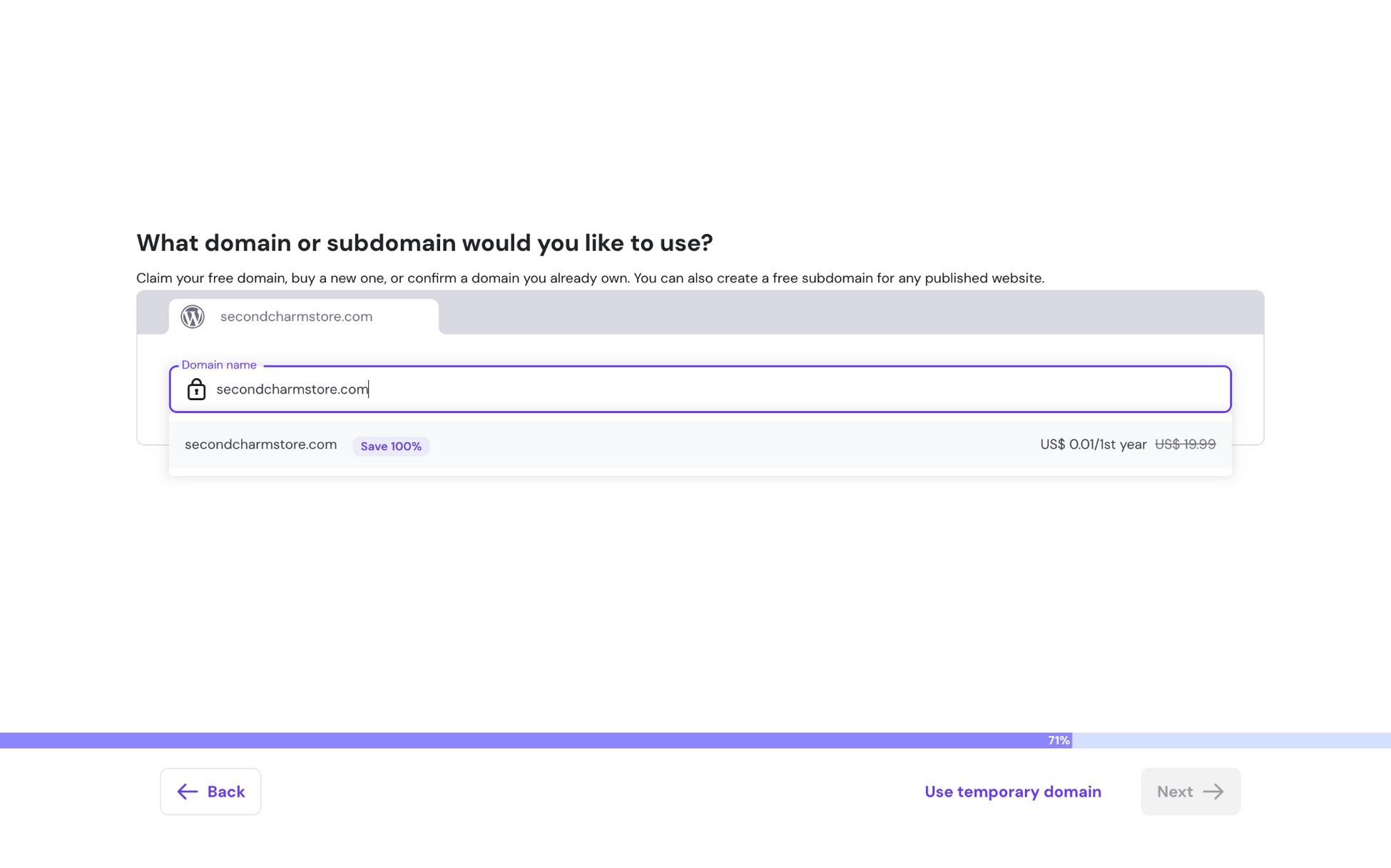 connect domain to website