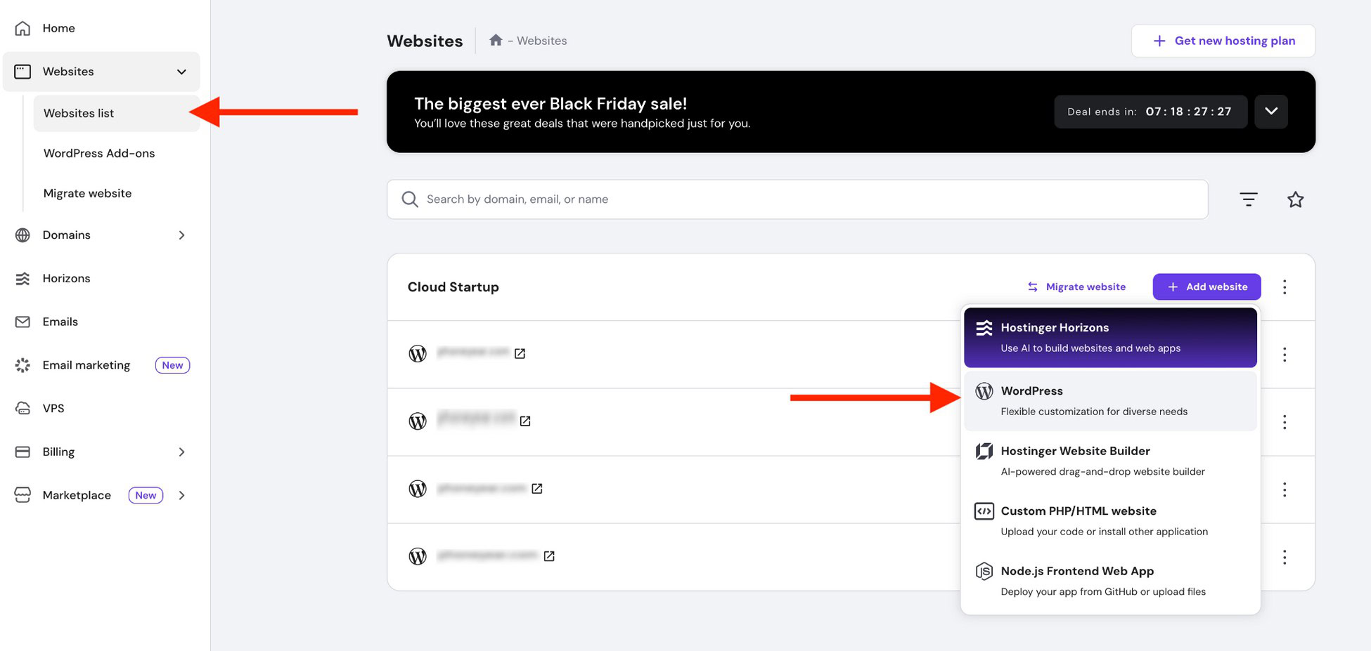 hostinger wordpress launcher
