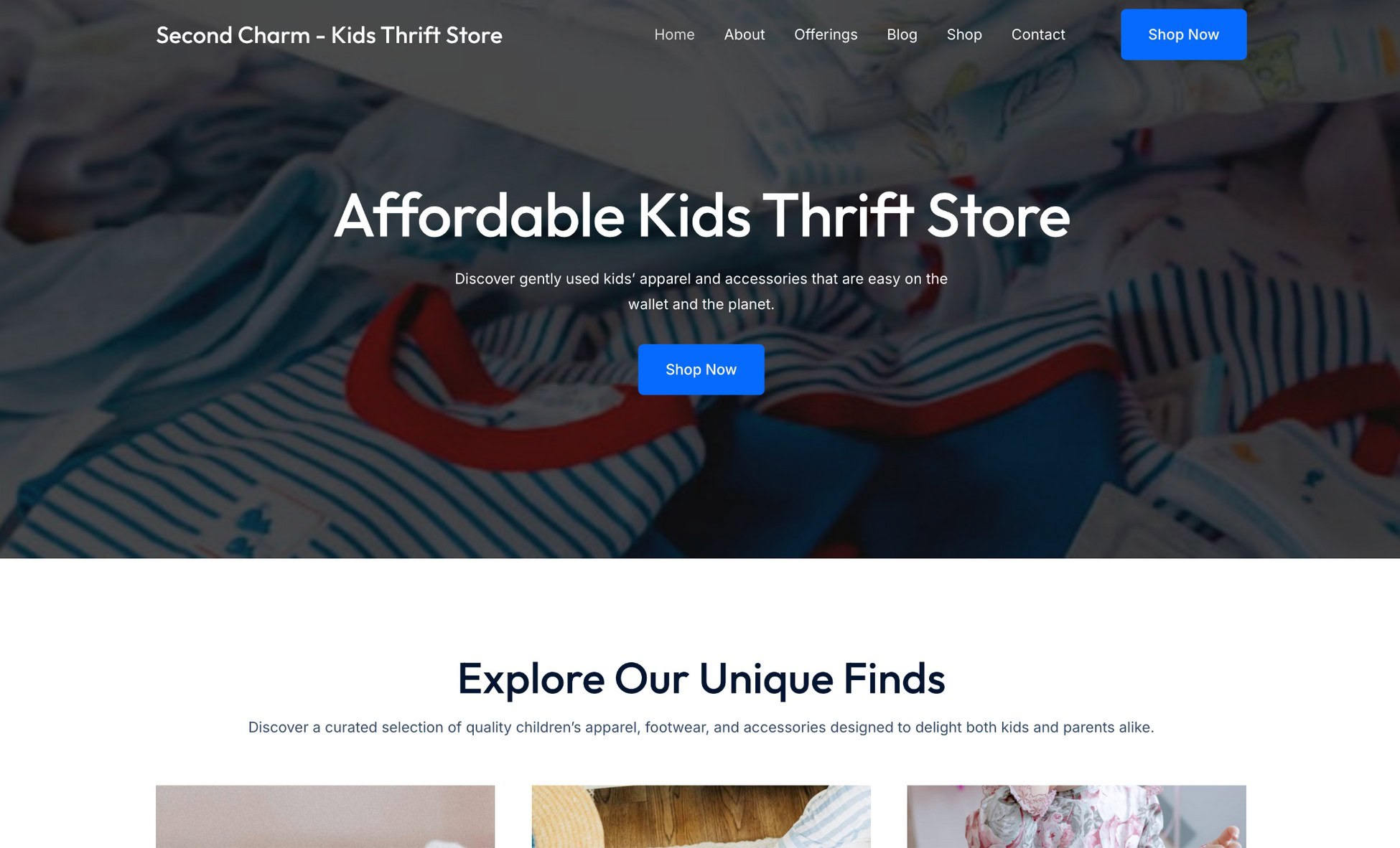 test website homepage